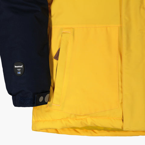 Kuoma Lasten toppatakki Hugo, T.Sininen/Keltainen