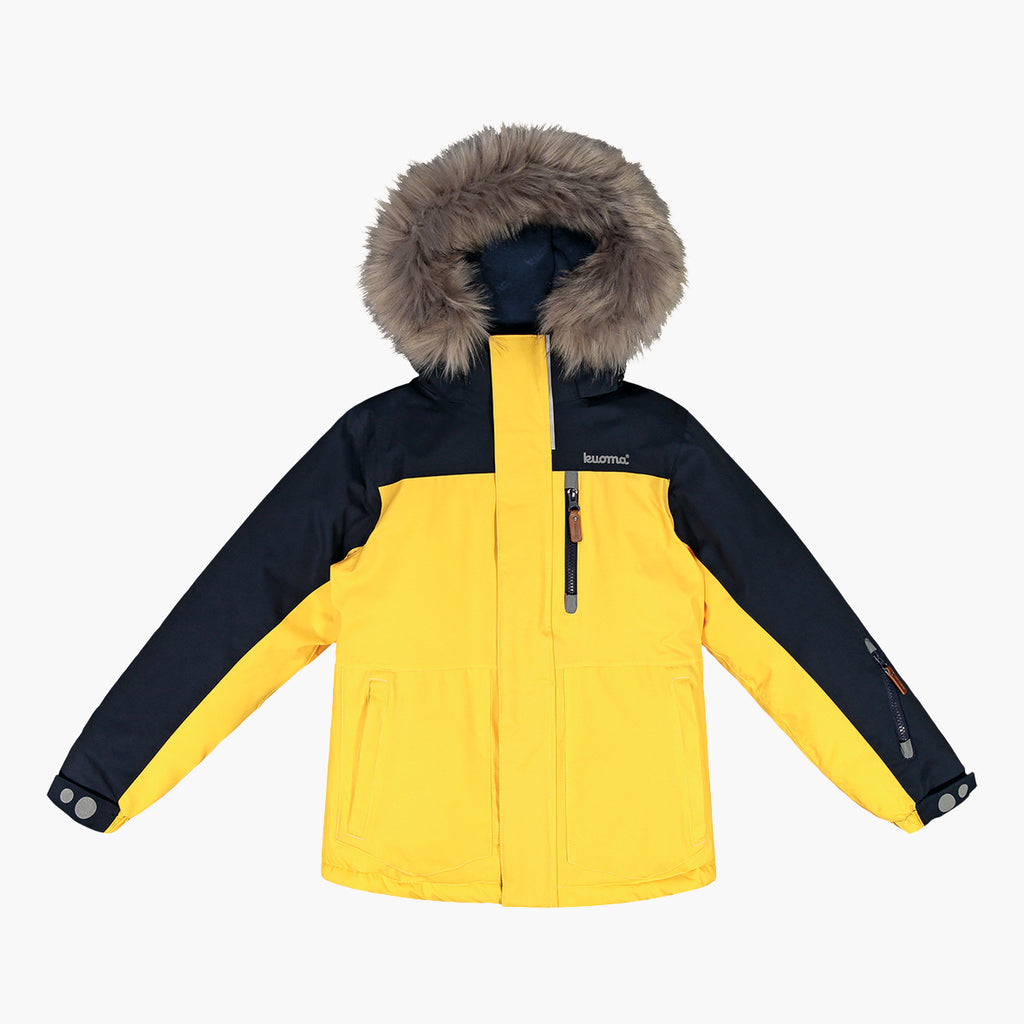 Kuoma Lasten toppatakki Hugo, T.Sininen/Keltainen